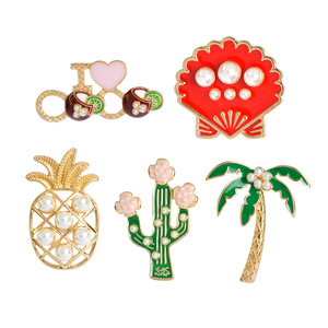 QIHE plantas suculentas Cactus <span class=keywords><strong>Aloe</strong></span> <span class=keywords><strong>Vera</strong></span> lindo planta en maceta pines broche insignia planta amante regalo accesorio de moda - Product Image 1