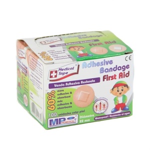 Plester Luka Perban Perekat Pertolongan Pertama OEM/ODM Anak-anak Bayi Bulat 22Mm - Product Image 1