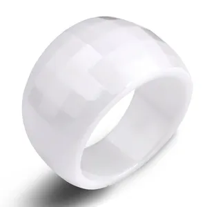 Christmas Gift Items Elegant Women Accessories White Ceramic Ring Wholesale