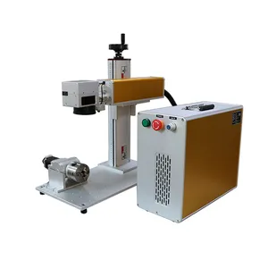 Raycus JPT MOPA 20W 30W 60W 100W fiber laser marking machine metal jewelry laser engraver machine with D65 D69 D80 rotary device