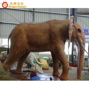 ประติมากรรมรูปสัตว์เหมือนช้างเหมือนจริงทำจากไฟเบอร์กลาสสินค้าใหม่ขนาดเท่าของจริงราคาสำหรับสวนสัตว์สวนสนุก - Product Image 3