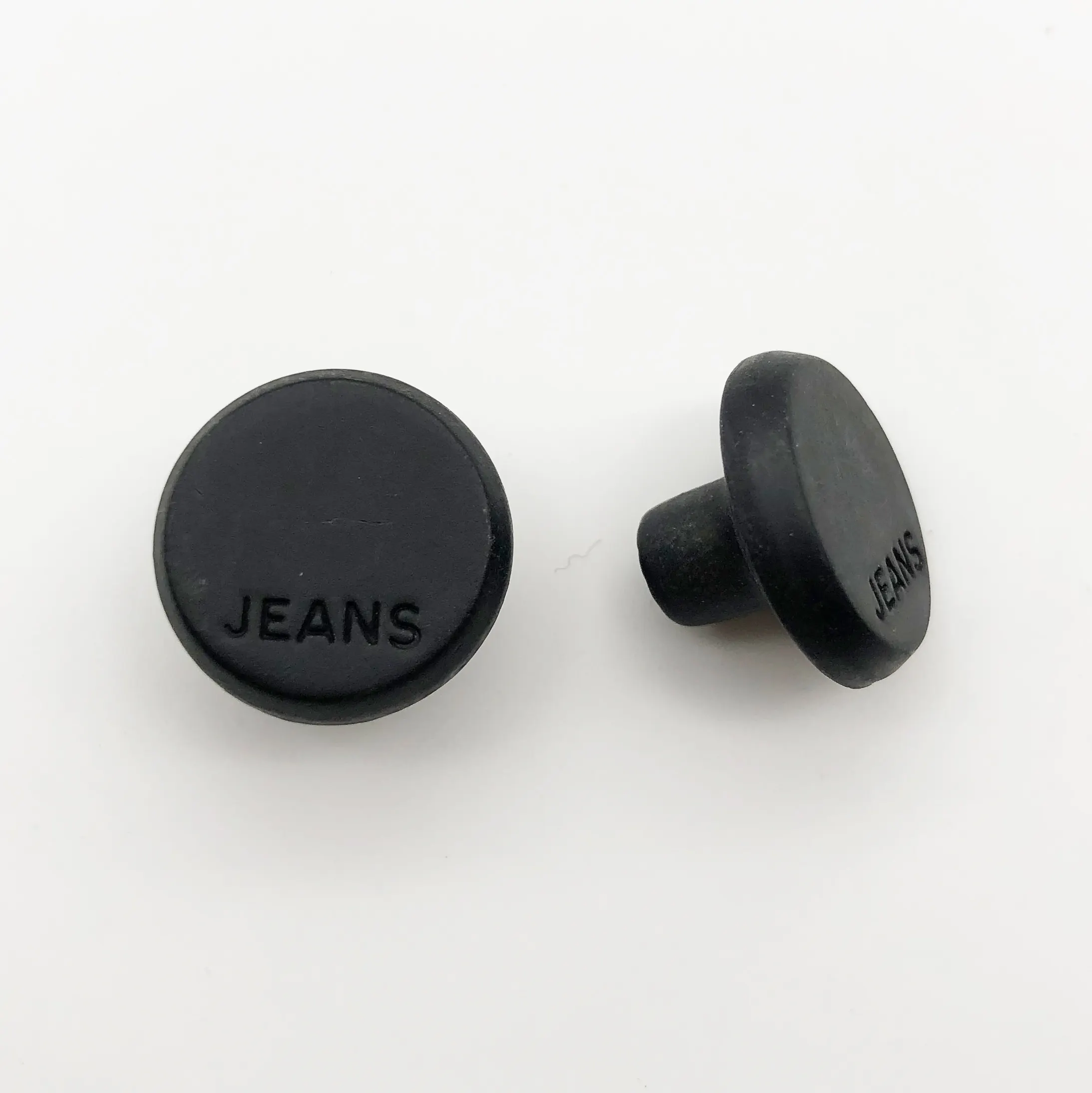 Bouton-pression en alliage de zinc pour jean, de forme ronde, simple et plat, troué, logo,/24l