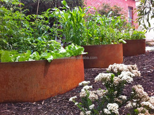 Bac de culture de légumes en acier rouille, plateforme pour le jardin, récipients de plantes - Product Image 3