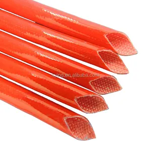 Silicone Rubber fabric cable sleeving high voltage inside diameter 0.5mm 1mm 20mm or customer order