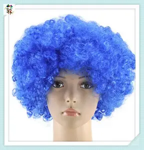 Wigs Wigs Wigs Hot Sale Sports Fan Crazy Party Cheap Colors Synthetic Afro Wigs Factory HPC-0001