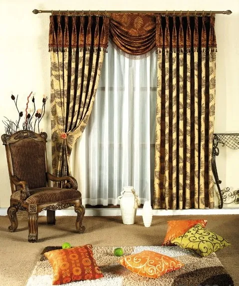 Classical european style model thin curtain for blackout