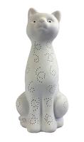Céramique cat2 En Porcelaine Blanche En Forme D'animal Lampe de Table, Kitty Cat2