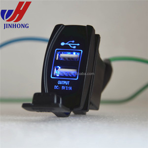 बिजली के आउटलेट फ्लश माउंट 12V24V दोहरी USB कार चार्जर सॉकेट कार्लिंग एआरबी स्विच - Product Image 6