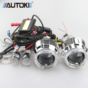 2.5 인치 hid bi 크세논 프로젝터 렌즈 슈퍼 밝은 led 라이트 가이드 천사 눈 범용 모든 자동차 - Product Image 1