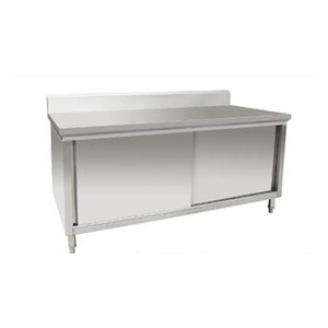 Commerical Kitchen Stainless Steel <strong>Worktable</strong> with Shelves and Cabinets - Product Image 1