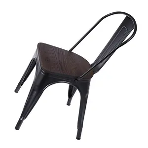Cheap china manufacturer metal chair Hotel Dining Chair Iron Steel chair supplier