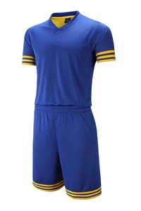 Wholesale custom sublimation blank short-sleeve blue and yellow basketball jerseys - Product Image 5