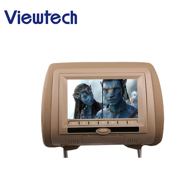 7 นิ้ว universal replacement headrest ติดตั้งรถ dvd player