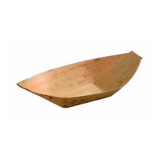 Одобренный вручную экологичный бамбуковый лист лодка блюдо попробовать Одноразовые Бамбуковые лодочные носки