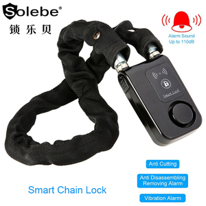 Personnalisé <span class=keywords><strong>vtt</strong></span> moto chaîne cadenas d'alarme avec sirène vibrations bluetooth smart lock - Product Image 3