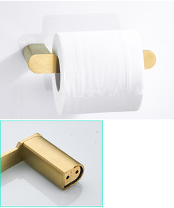 Oro spazzolato <span class=keywords><strong>Porta</strong></span> <span class=keywords><strong>Carta</strong></span> <span class=keywords><strong>Igienica</strong></span> Bagno <span class=keywords><strong>Porta</strong></span> Rotolo di <span class=keywords><strong>Carta</strong></span> - Product Image 4