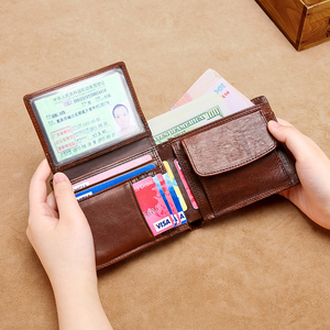 RFID <strong>Men</strong> Genuine Leather Wallet Multi- Card Short <strong>Purse</strong> <strong>for</strong> Male Bifold Business Casual Coin <strong>Purse</strong> Wallet - Product Image 6