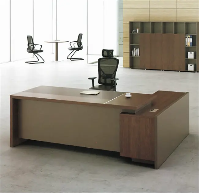 رئيس العمل الجدول أسعار الجملة الفاخرة خشبية مكتب عمل الفاخرة مكتب عمل زجاج حديث أعلى طاولة مكتبية تصميم