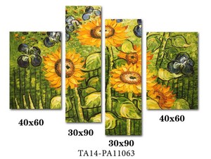 2016 new home decor belle fleur <span class=keywords><strong>paysage</strong></span> <span class=keywords><strong>peinture</strong></span> à l'huile toile personnalisée - Product Image 4