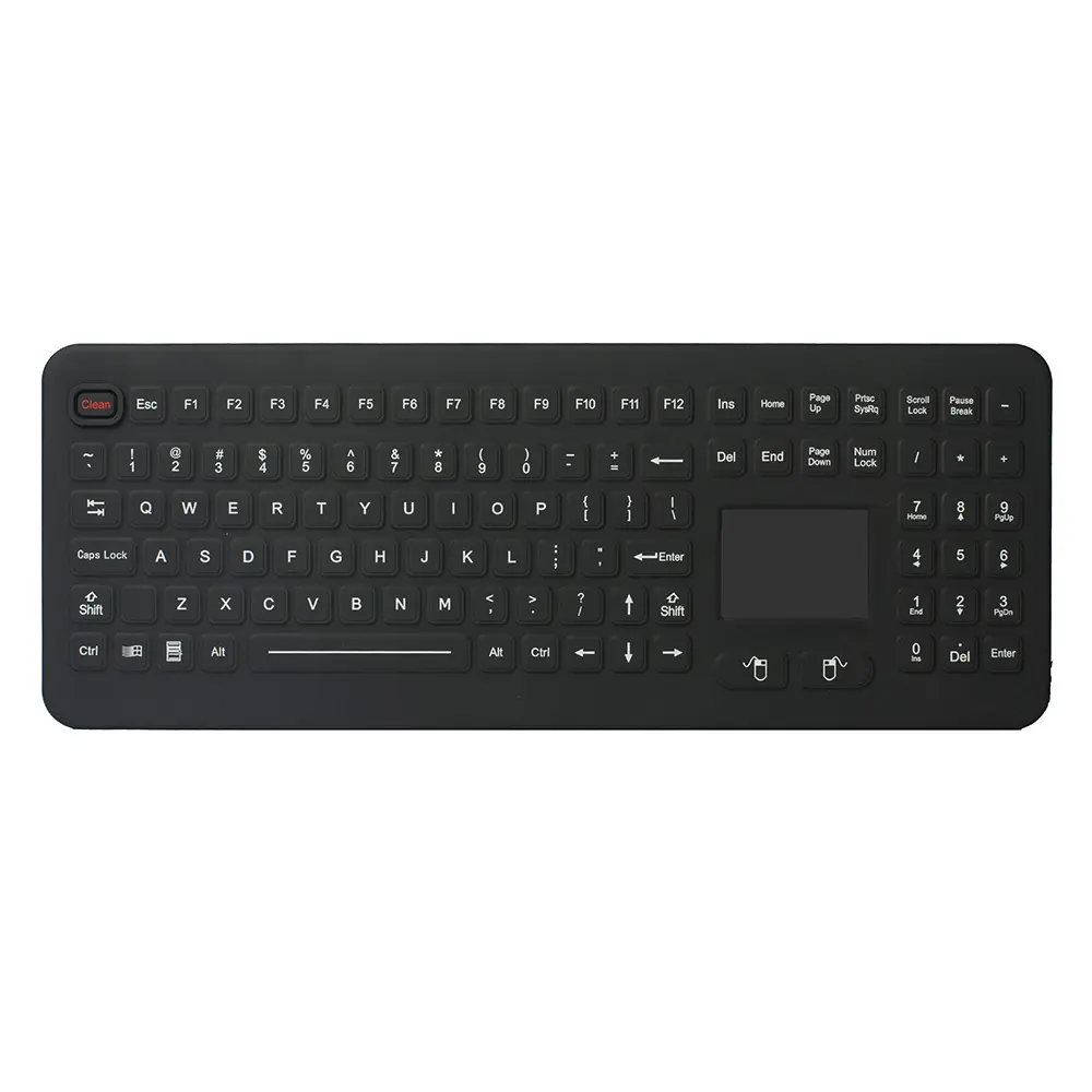 Hot selling sealed Biometric keyboard with touchpad keypad and function keys