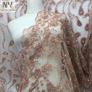 Nanyee Textile Strass <span class=keywords><strong>Tulle</strong></span> Brodé Robe De Mariée En Tissu - Product Image 4