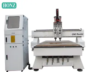 Boa qualidade Fábrica chinesa! Máquina roteadora pneumática multi eixos cnc uso 5.5KW eixo para corte de móveis de madeira