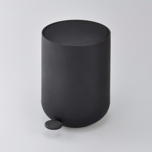 Poubelle acrylique blanc de petite taille avec couvercle en bambou, corbeille de couleur - Product Image 2