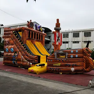 Heißer verkauf aufblasbare piraten schiff burg rutsche, piraten schiff hüpfburg für verkauf