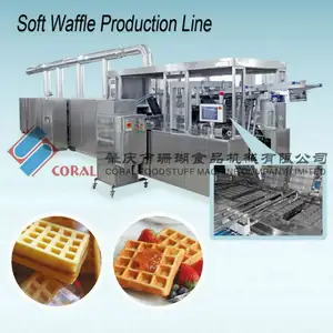 High Quality Large Scale Waffle Cake Machine Production Line Waffles Machines Electric/Gas Waffle Maker