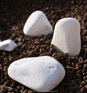 <span class=keywords><strong>Piedra</strong></span> <span class=keywords><strong>de</strong></span> Guijarro <span class=keywords><strong>de</strong></span> Mármol Redonda <span class=keywords><strong>Blanca</strong></span> Natural Decorativa para Jardinería - Product Image 2