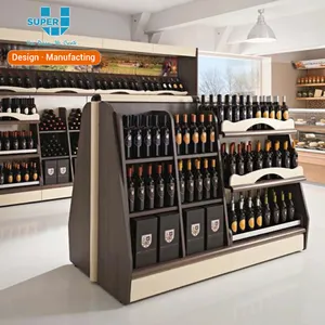 Cina Fabbrica di Guangzhou Forniture Cremagliera Del Banco di mostra Liquor Store Scaffalature Decorazione Attrezzature