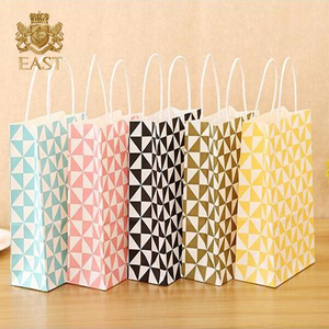 <strong>Cheap</strong> Festival Gift Packaging Polka Dot Pink <strong>Paper</strong> <strong>Bag</strong> With Rope Handle - Product Image 1