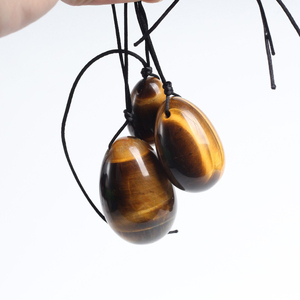 Huevos Yoni de cristal de ojo de tigre natural superventas al por mayor para masaje vaginal para regalo - Product Image 3
