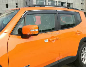 PC Injection fenêtre visière pour Jeep <span class=keywords><strong>RENAGADE</strong></span> 2015 2016 2017 2018 2019 déflecteurs d'évent pare-pluie porte visières accessoires Auto - Product Image 4