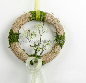 Natural Straw <strong>Door</strong> <strong>Wreath</strong> for <strong>Easter</strong> Decor - Product Image 1