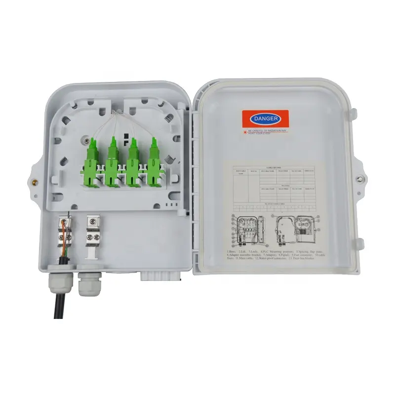 ไฟเบอร์ Terminal 8 Core Distribution กล่อง1X8 Sc/APC PLC Splitter