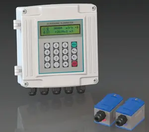 Ultrasonic wall mount flow meter with built-in printer/ ultrasonic clamp on flow meter