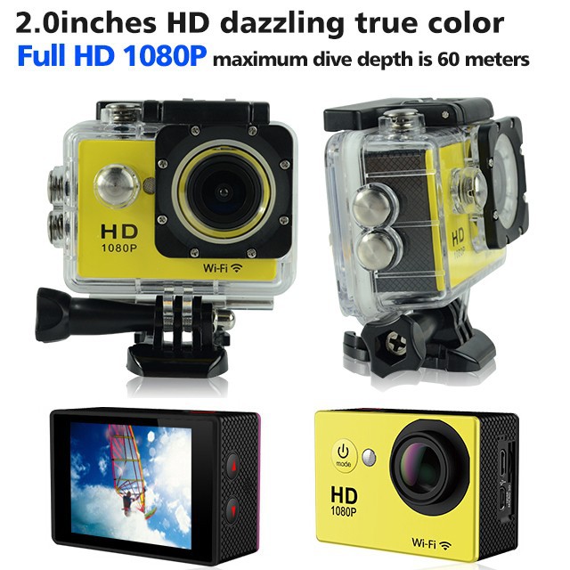 Переносной 2 дюймов Full Hd 1080 P водонепроницаемый Wifi SJ4000 спорт действие спорт Hd цифровая видеокамера