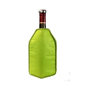 Suministro de fábrica, alta calidad, reutilizable, colorido, paquete de hielo de vino, Gel, enfriadores de botellas de cerveza, mochila aislada personalizada negra, 1000 Uds.