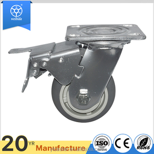 WBD koreanische Rollen TPR Camber Swivel Directional Universal <span class=keywords><strong>Heavy</strong></span> <span class=keywords><strong>Duty</strong></span> <span class=keywords><strong>Caster</strong></span> mit Bremse - Product Image 5