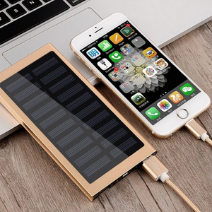 Banque d'alimentation solaire portable ultra-mince 20000 mAh pleine capacité, charge rapide, <span class=keywords><strong>2</strong></span> ports USB, lumière LED, super-puissante pour téléphones mobiles - Product Image 6