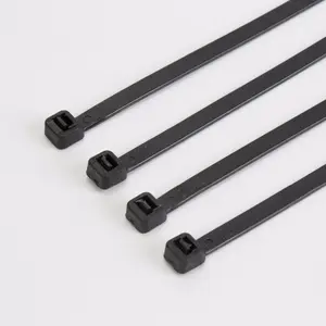 High Quality Professional Factory China Supplier Plastic Black Uv Nylon 66 Cable Tie Zip Tie Wraps Sizes Manufacturer OEM ROHS
