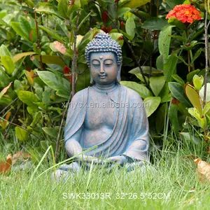 Decorativo grande buddha figurine della resina giardino statua per la vendita