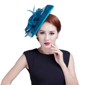 Chapeau de cérémonie en sinamay pour femmes, fascinateur de <span class=keywords><strong>mariage</strong></span>, chapeau de fête britannique, chapeau de <span class=keywords><strong>mariage</strong></span>, vente en gros à prix réduit - Product Image 4