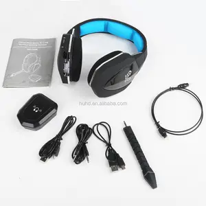 2.4G Mikrofon Game Nirkabel Yang Dapat Dilepas Headphone Gaming Over-Ear Kualitas Bagus untuk Xbox One PC PS3 Xbox 360 PS4