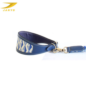 Kualitas Tinggi Kulit Asli Kerah Gym Mode Mewah Pola Stainless Steel Gesper untuk Anjing Kerah Anjing <span class=keywords><strong>Whippet</strong></span> Kerah - Product Image 3