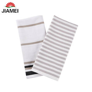 Cotton White Kitchen Dishcloths Towel Tea Towelsクリーニングぼろ無地ダスター布糸染色皿タオルセット - Product Image 2