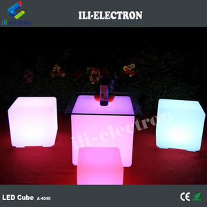 安いledライトアッププラスチック子供キューブチェア - Product Image 5