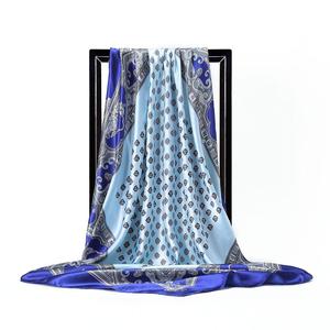 Bufanda grande <span class=keywords><strong>de</strong></span> <span class=keywords><strong>seda</strong></span> para mujer, pañuelo cuadrado <span class=keywords><strong>de</strong></span> satén con patrón <span class=keywords><strong>de</strong></span> cinturón, <span class=keywords><strong>de</strong></span> diseño <span class=keywords><strong>de</strong></span> marca <span class=keywords><strong>de</strong></span> lujo, 90x90cm - Product Image 1