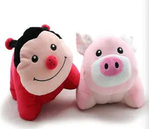 Pig/Tiger/Ếch Động Vật Ushaped Cổ Gối Nhồi Bông Chuyển Đổi Đồ Chơi Sang Trọng Trang Trí Du Lịch Đệm